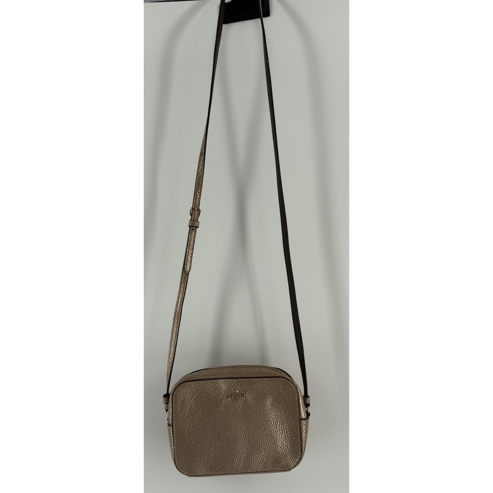 COACH Shoulder bag Metallic gold C1404 Refined Pebble Leather Camera Bag - Picture 3 of 16